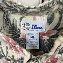 Vintage Reyn Spooner Hawaiian Shirt Quarter Button Up Men’s Size XL Flowers AOP
