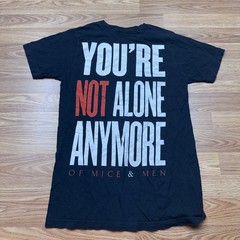 Of Mice & Men Shirt Mens Small Black You’re Not Alone Graphic Band Tee