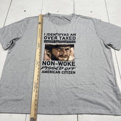 Non Woke American Citizen Shirt Mens 5XL Gray Political Graphic Tee Patriotic