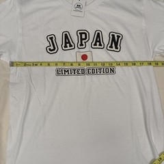 RR Japan “Japan: Limited Edition” 3D Textured White Graphic Men’s Tee Shirt (M)