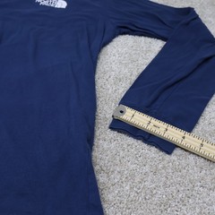The North Face Mens Medium Long Sleeve Logo Tee Blue (see photo for flaw)