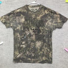 Affliction Shirt Mens XL Green Chris Kyle Skull Military Graphic Tee Top