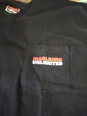 VTG Marlboro Unlimited GECKO Lizard Shirt Men XL Black Pocket Tee 🔥 Condition