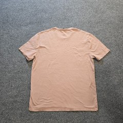Vince Shirt Men Size Medium Tan Pink Short Sleeve Crew Neck Heavy Capsule Casual