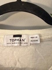 Topman False Idols Graphic Print Cotton Jersey T-Shirt White Red Green M