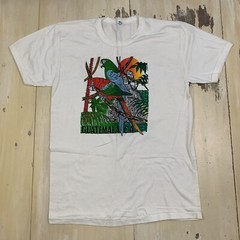 GUATEMALA NWOT Vtg White Parrot Jungle Tikal Pyramid Ruins T-Shirt, Mens MEDIUM