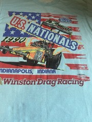 Vintage 1990 NHRA US Nationals Shirt Large Single Stitch USA Indy Racing