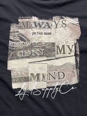 LGND Supply Co Money Graphic T-Shirt Black Double-Sided Size 2XL NEW Back Hit