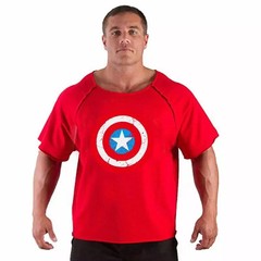 Men’s T Shirts Fitness Men Bodybuilding Shirt Batwing Sleeve Rag Shirt Gym