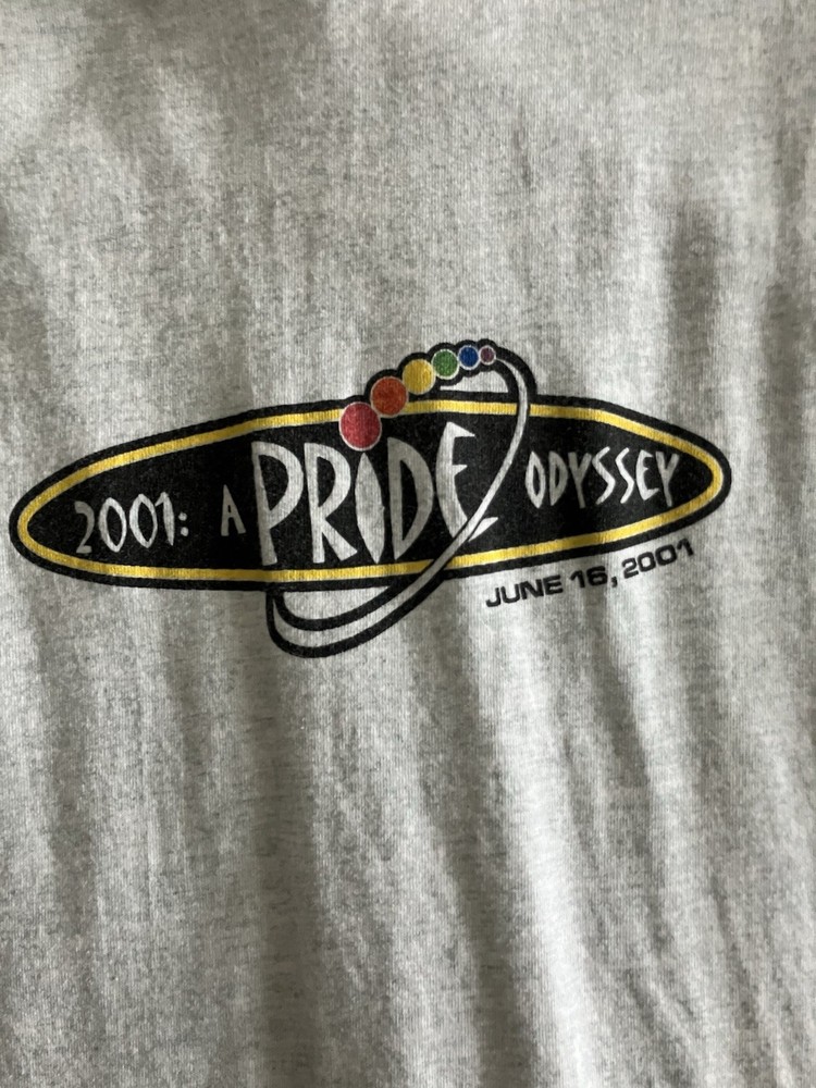 Got Pride Odyssey 2001 T-Shirt Out And Proud LGBTQ Michigan Gray XXL 2XL FOTL