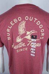 Burlebo Men’s Siganture Short Sleeve T Shirt Duck Graphic Heather Red