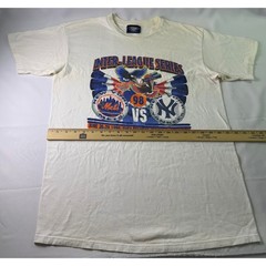 Vintage 1998 Yankees vs Mets Subway Series T-Shirt Shea Stadium MLB Large RARE