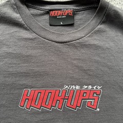Vintage 90s Hook Ups Spell Out Graphic T-Shirt Sz-L