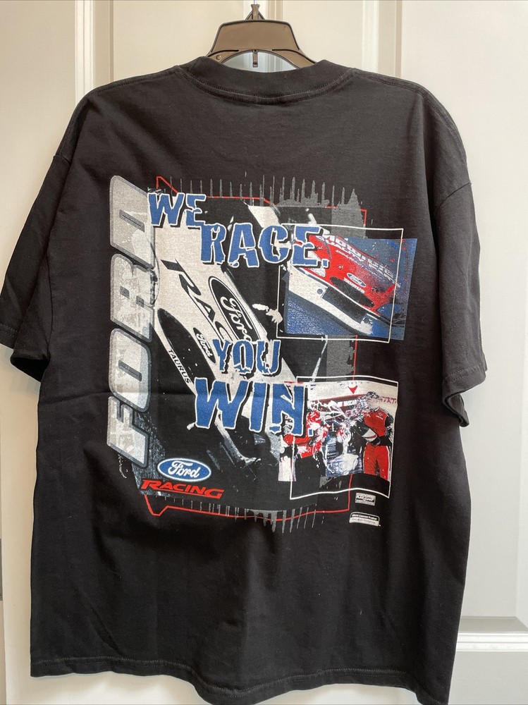 Vintage Checkered Flag Sports Ford Racing T-Shirt XL
