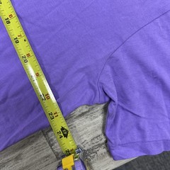 NWT VTG Polo Ralph Lauren Crew Neck Tee L Purple Single Stitch Logo Embroidered