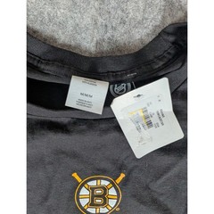 NHL Boston Bruins Mens Black Graphic T-Shirt Spoked B Logo New With Tags