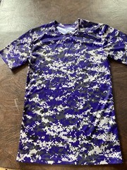 Men’s Size XS BADGER Sport Digital Camo T-Shirt Black/Gray/Purple