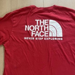 The North Face Men’s Short Sleeve T-Shirt Sunday Red Size L Logo Cotton Crew Nec