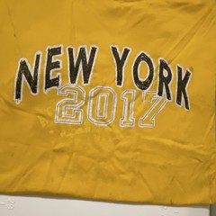 Fruit of the Loom Yellow New York 2017 Graphic Men’s S Crew Neck T-Shirt