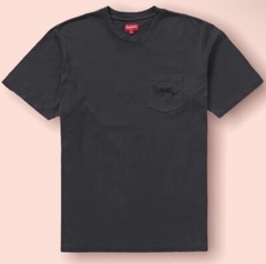 Supreme Mens Overdye Pocket Black Tee ~~ NIB