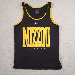 Under Armour Tank Shirt Mens Medium Charged Cotton Ncaa Mizzou Tigers Heatgear