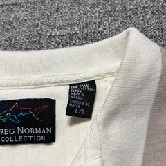 Vintage 90s Greg Norman Collection Mens Golf Polo Shirt Tan Ribbed Cotton Large