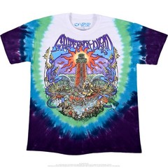 Grateful Dead Watch Tower Tie-Dye T-Shirt Liquid Blue