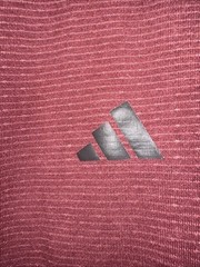 Adidas Men’s Small Dry Fit Maroon Striped Poly Cotton Blend L/S Hoodie T-shirt