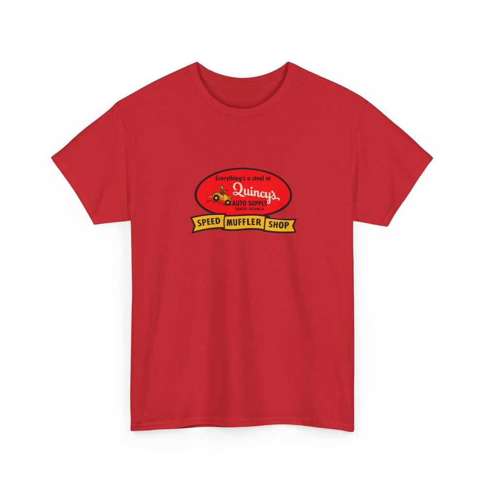 Quincy’s Speed Muffler Shop Tee | Vintage Auto Logo Santa Monica, CA T-Shirt