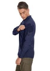 Men’s 1/4 Zip Tactical T-Shirt Long Sleeve Outdoor Hiking Casual Work Pullover T