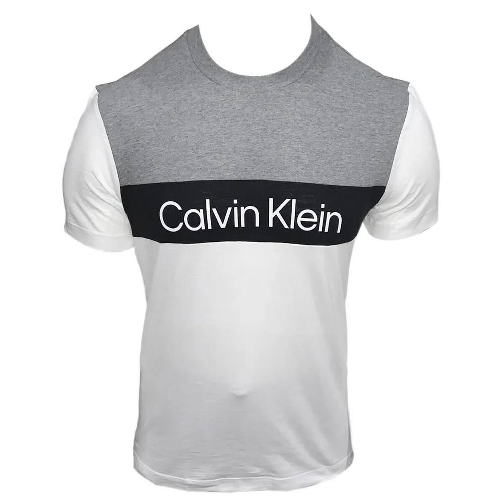 NWT CALVIN KLEIN MSRP $54.99 MEN’S WHITE CREW NECK SHORT SLEEVE T-SHIRT SIZE M L