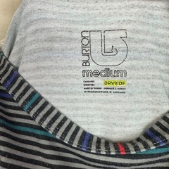 Burton Snowboard Shirt Adult Medium Stretch Long Sleeve Striped Dry Ride Men’s
