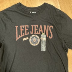 Lee Jeans Graphic T-Shirt Mens Medium M Black Salina Kansas Heritage Logo New