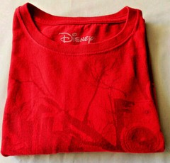 Disney Mickey Mouse Red Screen-Printed Adult Men’s T-Shirt Size XL