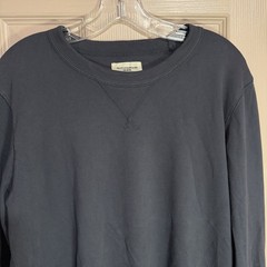 Buck Mason Field Spec Rugby Crew Medium Long Sleeve Heavyweight Cotton Tee Blue