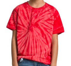 Tie Dye T-Shirts Red, Blue, Pink, Purple, Black, Green Kids Adult 100% Cotton