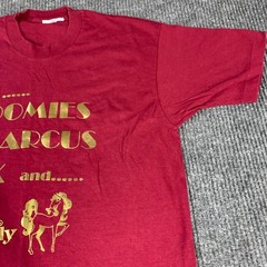 VTG T Shirt Adult Medium Red Single Stitch Shopping The Frilly Filly Sax Marcus