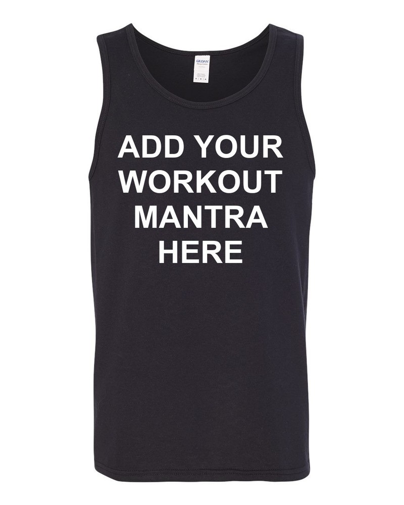 Custom Gym Tank Top Personalized Workout Shirt Mens Fitness Motivational Gift