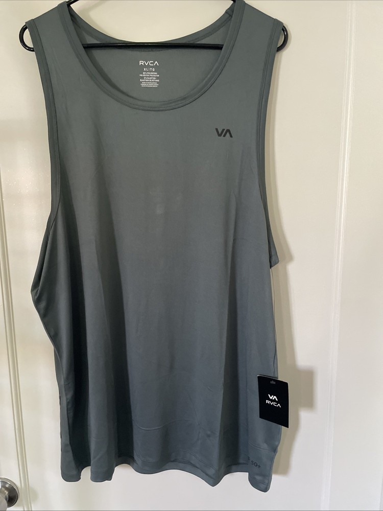 New RVCA Sport Active Tank Top Gym Running Street Style Men’s Shirt Size XL