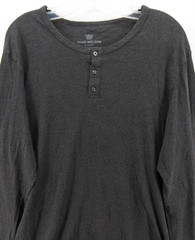 Mack Weldon Shirt Men XL Gray Henley Pullover Minimalist Casual Pima Cotton