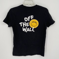 Vans Men’s Black Crewneck Smiley Face Off The Wall Skate Graphic T-Shirt Size XS