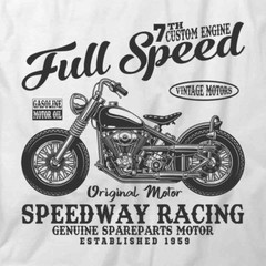 SPEEDWAY RACING TShirt Tee Short-Sleeved Cotton MOTORCYCLE CLOTHING S1WSA195