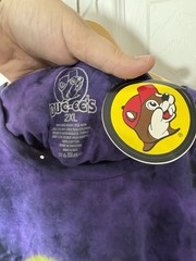 Buc-ees T-Shirt Purple Black Tie Dye 2024 Hey Boo Glow in Dark Halloween LIMITED