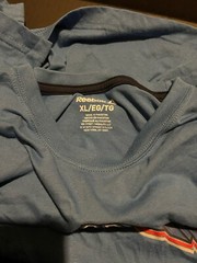 Used Mens Reebok Tshirt Size XL Blue Full Length Worn Once