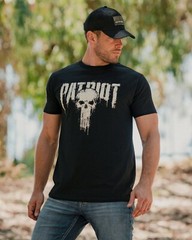 Howitzer Style Men’s T-Shirt PATRIOT MFG Black Military Grunt MFG S -5XL