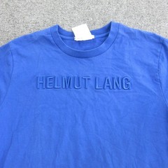 Helmut Lang Shirt Mens Large Blue Short Sleeve Crewneck Logo Tee Casual Top
