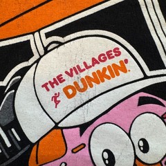 Dunkin Donuts T-Shirt XL Black The Villages Employee Work Uniform Short Sleeve