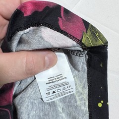 Nike Tee Shirt, AOP, Floral/Leaves/Galaxy, 100% Cotton, Black, Male, Medium