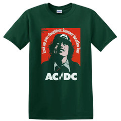 ACDC Rock Band T Shirt Summer Vacation Tour Tee Music Graphic
