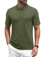 Mens Polo Shirt Short Sleeve Breathable Sports T-Shirt Summer Casual Top